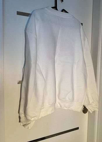 l Beden Beyaz GIANTS Baskılı Oversize Sweatshirt