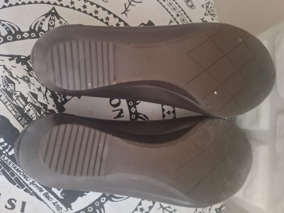 Kahverengi Deri Dolgu Topuklu Kadın Stiletto - Görsel 2