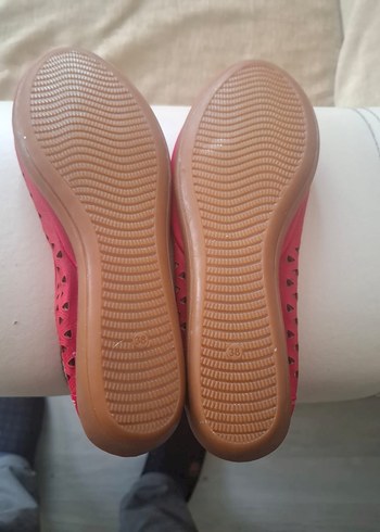 Kırmızı Kadın Dolgu Topuklu Babet - Görsel 2