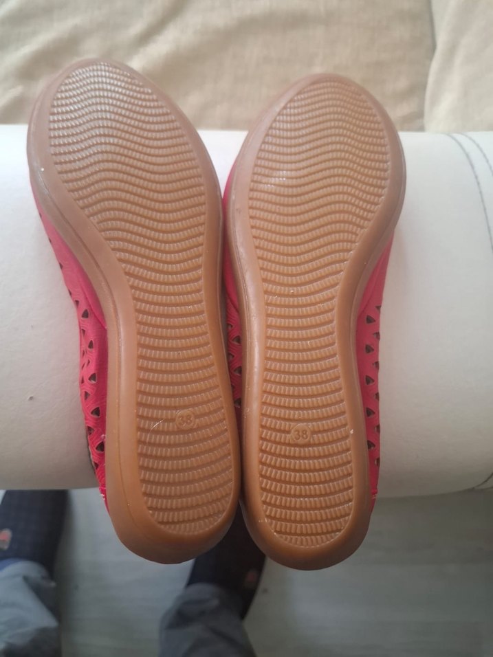 Kırmızı Kadın Dolgu Topuklu Babet - Görsel 2