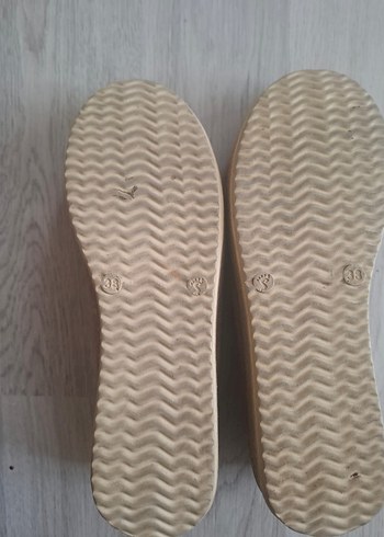 Bej Süet Kadın Dolgu Topuklu Babet - Görsel 2