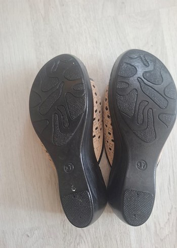 Bej Tokalı Kadın Dolgu Topuk Terlik - Görsel 2