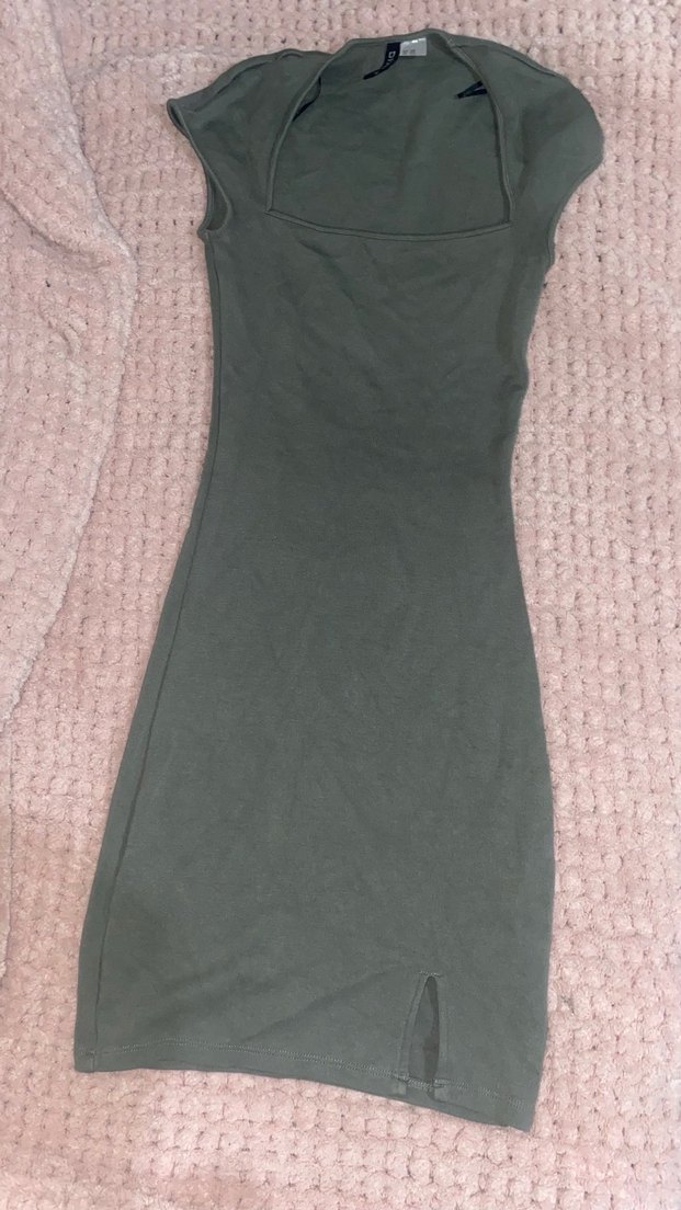 H&M haki mini elbise XS/XXS uyumlu - Görsel 2