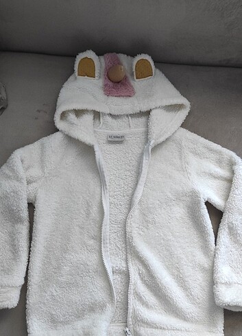 Kız çocuk unicorn peluş ceket