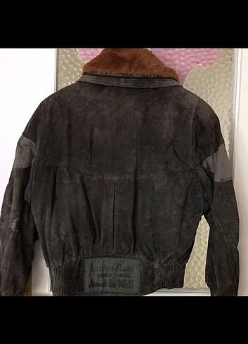 Diğer Retro nubuk deri mont unisex