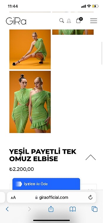 Alfabeta Gira yeşil elbise