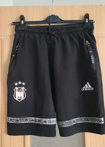 BJK Baskılı Siyah Adidas Spor Şort