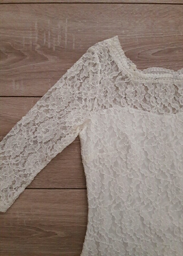 Beyaz abiye elbise - Görsel 4