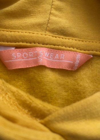s Beden Sarı Kapüşonlu Kadın Sweatshirt