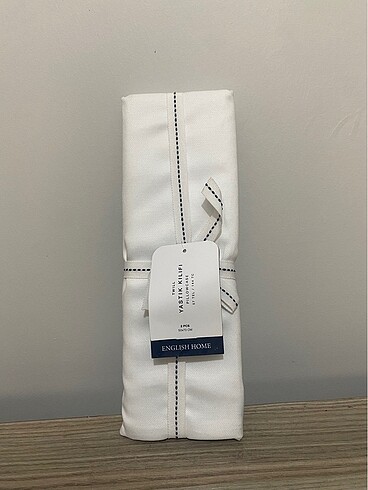 English Home Twill Tek Kişilik Beyaz Yastık kılıfı