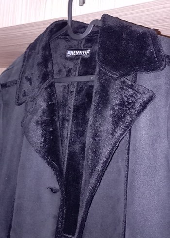 siyah süet kaban - Görsel 4