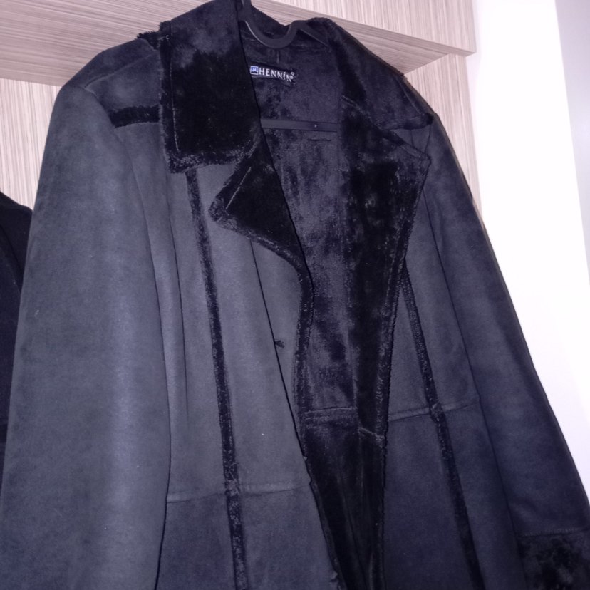 siyah süet kaban - Görsel 2