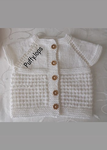 Beyaz Mini Hırka