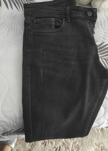 Gri Regular Fit Denim Erkek Pantolon