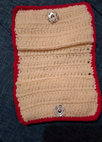 Renkli Nakışlı Örgü Kadın Cüzdanı - Görsel 4