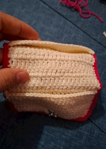 Renkli Nakışlı Örgü Kadın Cüzdanı - Görsel 3