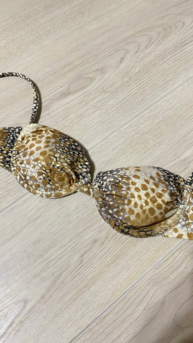 Yılan Desenli Dantelli Bohem Bikini Üstü - Görsel 2