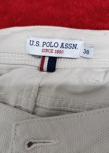 Us Polo Beyaz Pamuklu Erkek Pantolon - Görsel 2