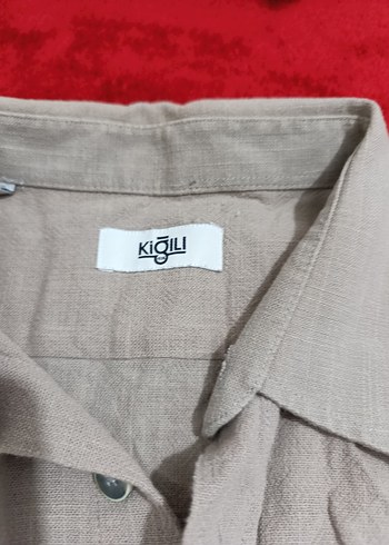 Kiğılı Bej Erkek Keten Gömlek Uzun Kollu - Görsel 2