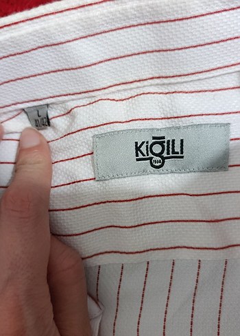 KİĞILI ERKEK ÇİZGİLİ GÖMLEK - Görsel 2