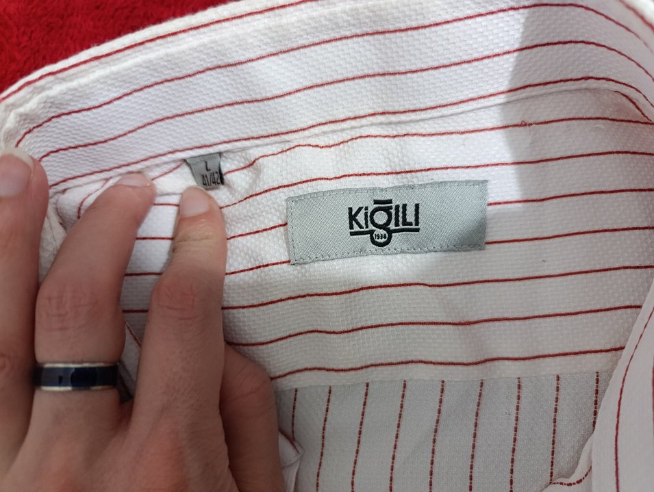 KİĞILI ERKEK ÇİZGİLİ GÖMLEK - Görsel 2