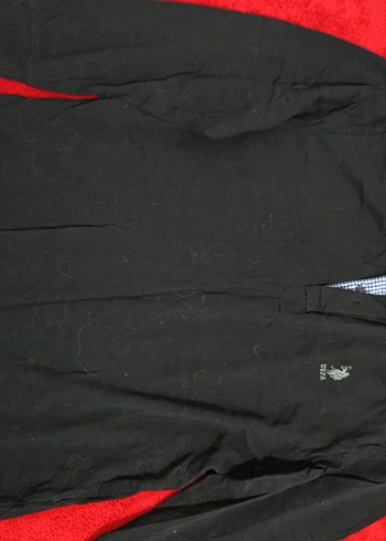 US Polo Erkek Siyah Uzun Kollu Polo Tişört - Görsel 2