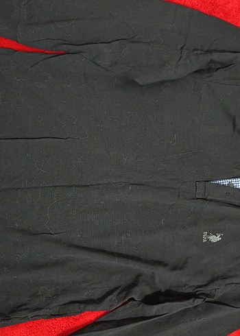 US Polo Erkek Siyah Uzun Kollu Polo Tişört - Görsel 3