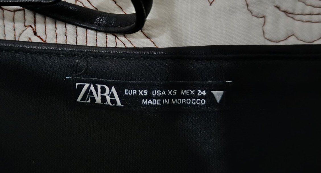 Zara Siyah Deri Crop Büstiyer — görsel 6/7