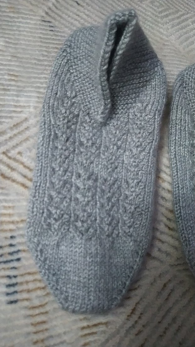 Gri Erkek Bebek Örgü Patik - Görsel 2