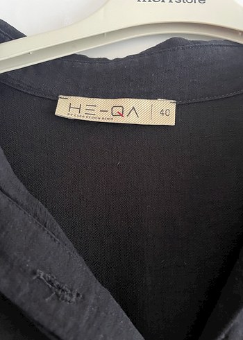 HE-QA Siyah Uzun Kollu Kadın Tunik - Görsel 2