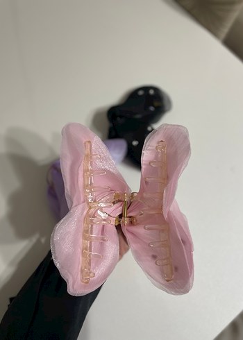 Dubai Toka Mor ve Pembe Payetli Kadın Saç Aksesuarları - Görsel 3