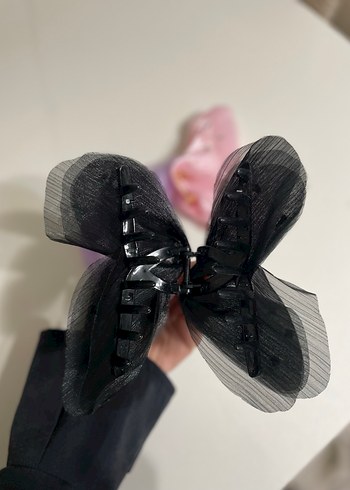 Dubai Toka Mor ve Pembe Payetli Kadın Saç Aksesuarları - Görsel 4