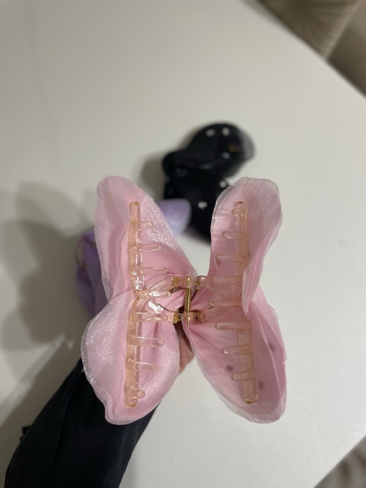 Dubai Toka Mor ve Pembe Payetli Kadın Saç Aksesuarları - Görsel 3