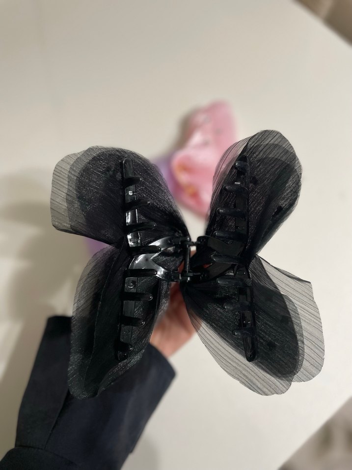 Dubai Toka Mor ve Pembe Payetli Kadın Saç Aksesuarları - Görsel 4