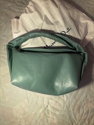 Massimo Dutti Nappa Leather Croissant Bag