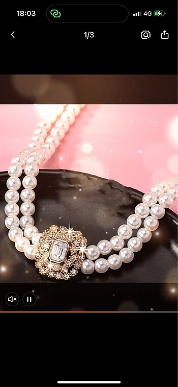 Vintage İnci choker kolye hediye yılbaşı yeniyıl