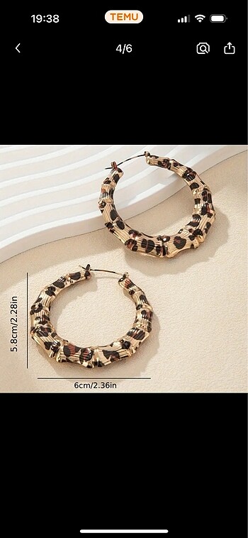 Leopar halka küpe y2k coquette