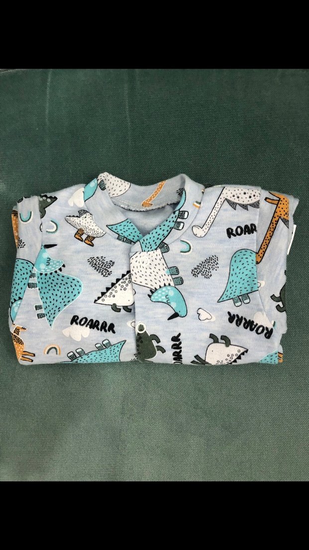 Uzun Kollu Desenli Bebek Tulum - Görsel 5