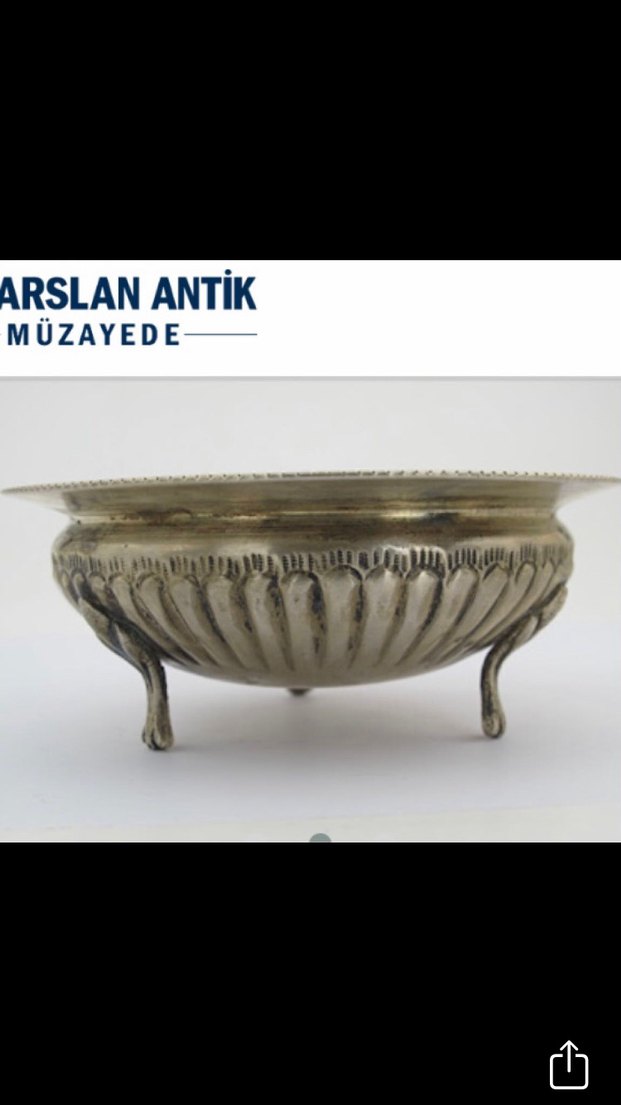 Antika  ayaklı kase / SOM GÜMÜŞ - Görsel 3