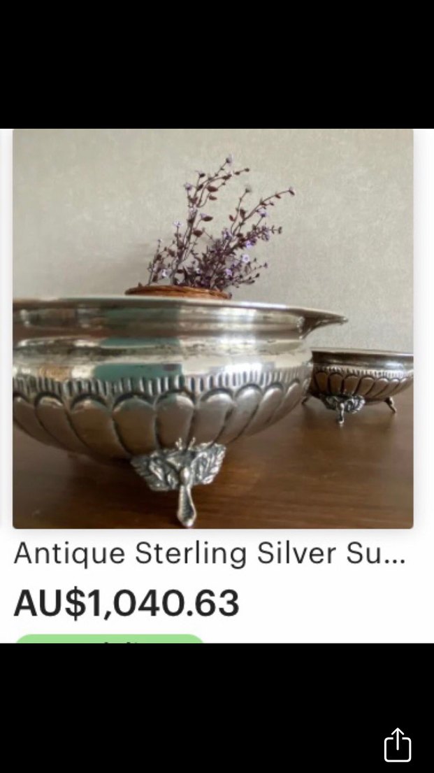 Antika  ayaklı kase / SOM GÜMÜŞ - Görsel 2