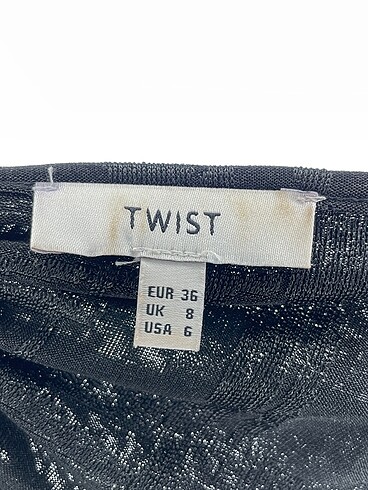 36 Beden siyah Renk Twist Uzun Elbise %70 İndirimli.