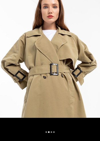 Uzun Kadın Trençkot - Görsel 2