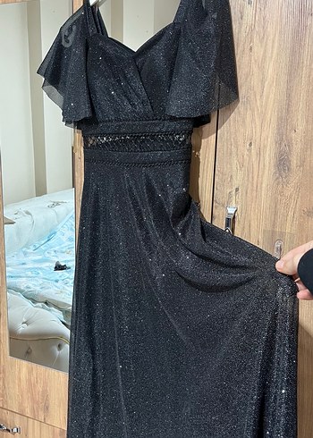 Siyah Uzun Abiye Elbise - Görsel 3