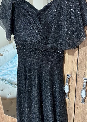 Siyah Uzun Abiye Elbise - Görsel 2