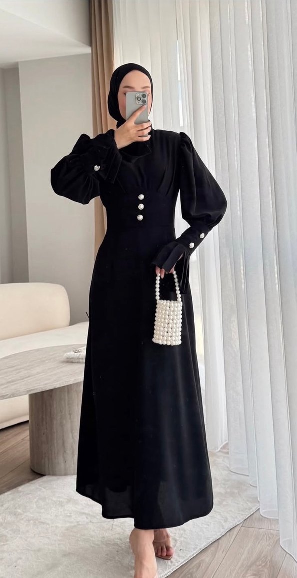 Tesettür tasarım elbise - Görsel 2