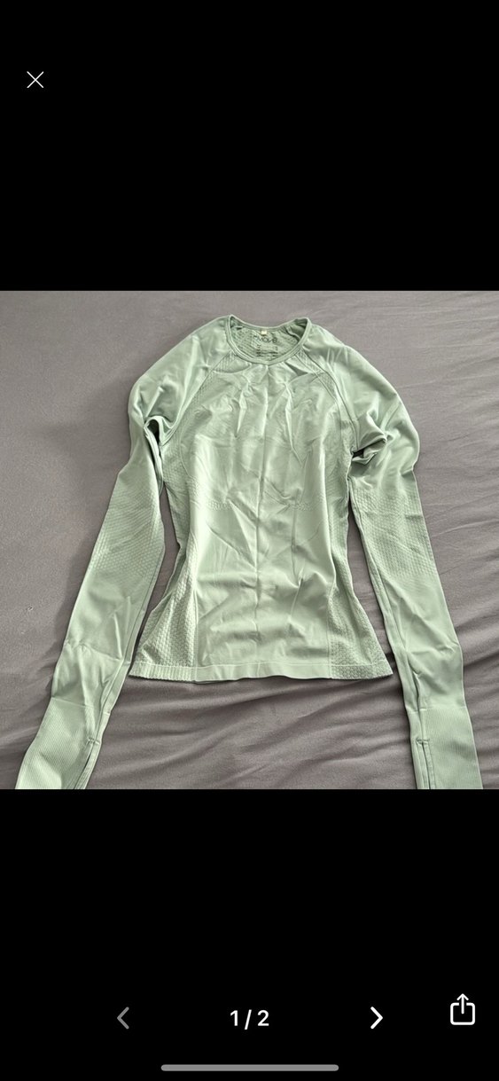 Alo yoga lululemon Uzun Kollu Pastel Yeşil - Görsel 2