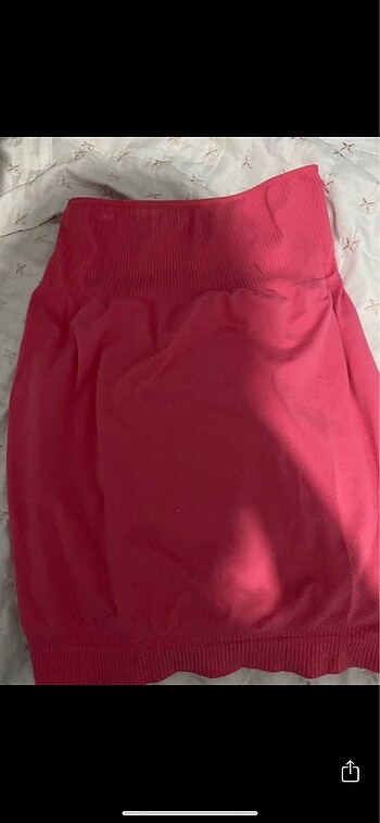 Pembe uzun straplez bluz