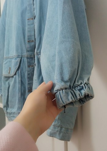 Mavi Düğmeli Kadın Denim Ceket - Görsel 3