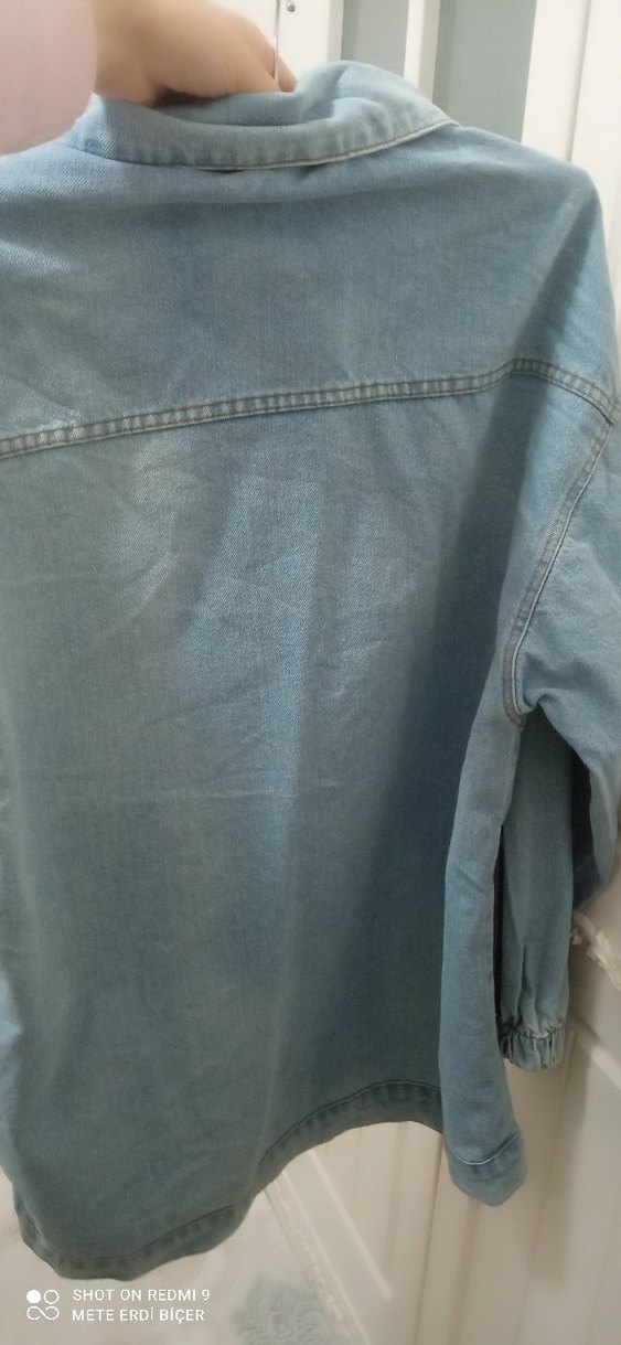 Mavi Düğmeli Kadın Denim Ceket - Görsel 4