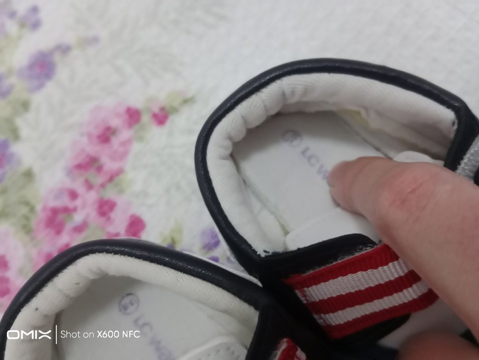 Mavi Erkek Bebek Örgü Pamuk Patik - Görsel 3